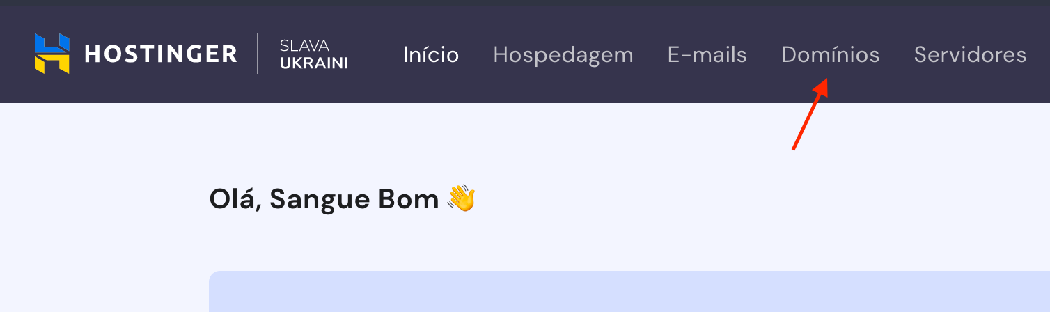 Open Domains in the Hostinger menu