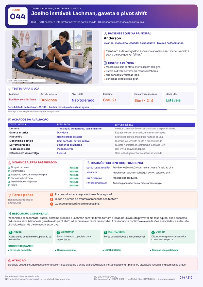 Amostra de caso sobre testes e avaliação