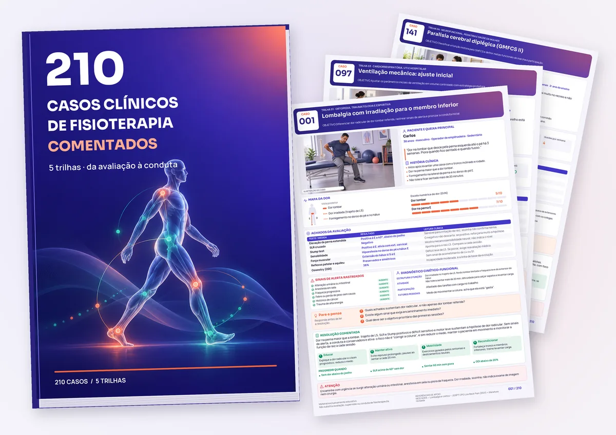 Capa dos 210 Casos Clínicos de Fisioterapia Comentados