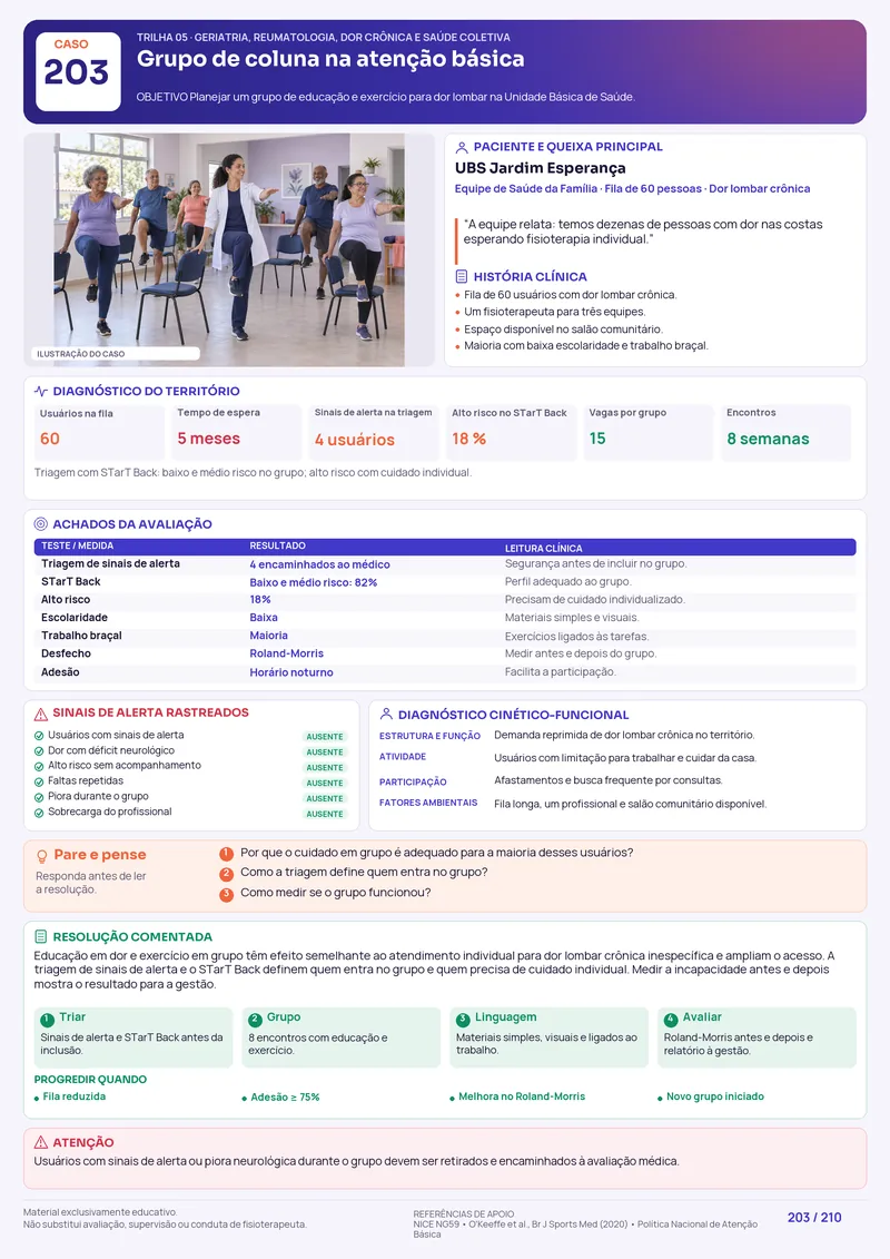 Caso de fisioterapia na saúde coletiva