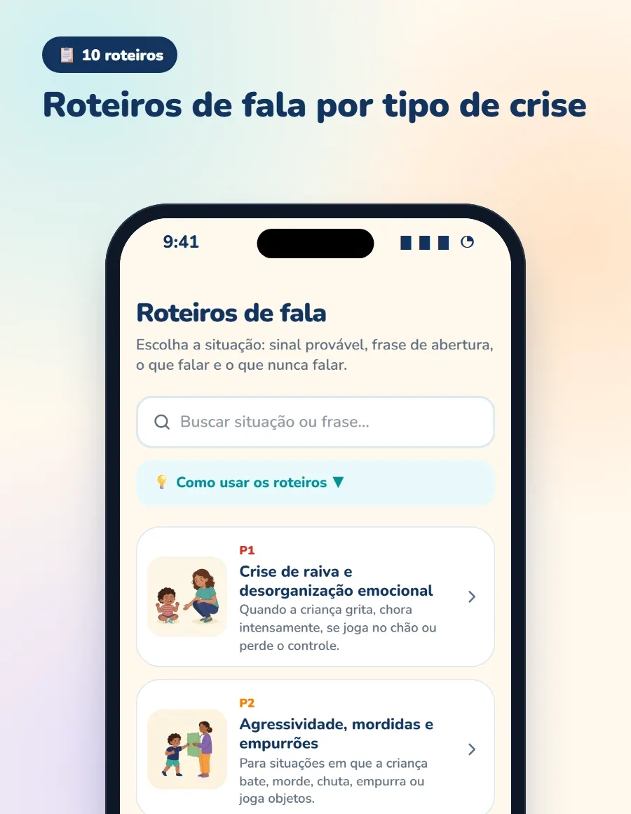 Roteiros de Fala por Tipo de Crise