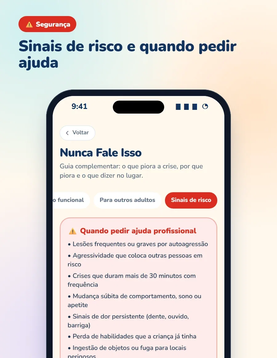 Sinais de Risco e Quando Pedir Ajuda