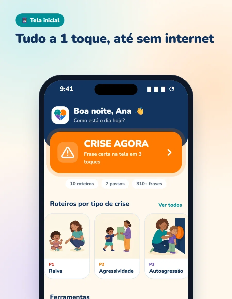 Tela inicial do app