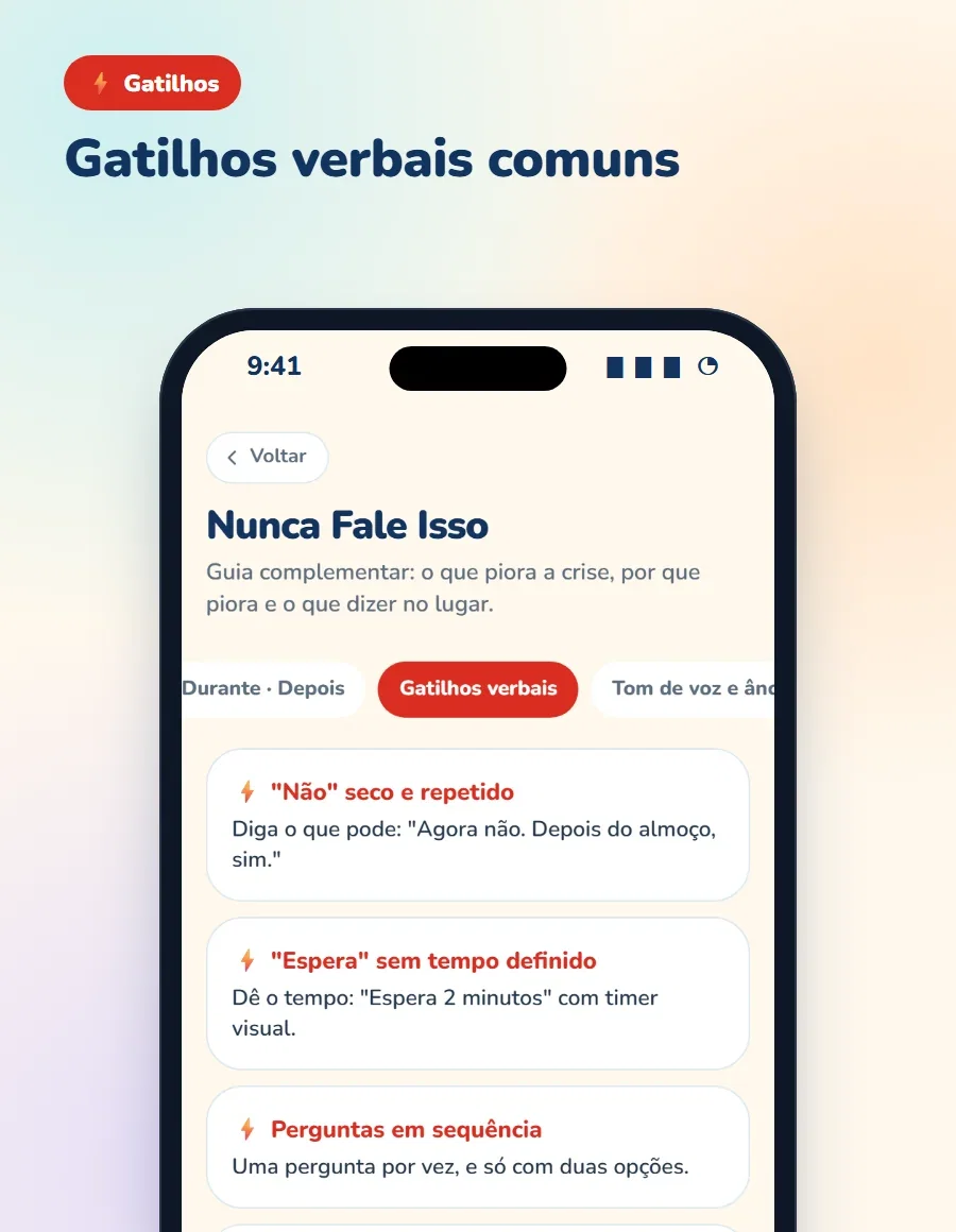 Gatilhos Verbais Comuns