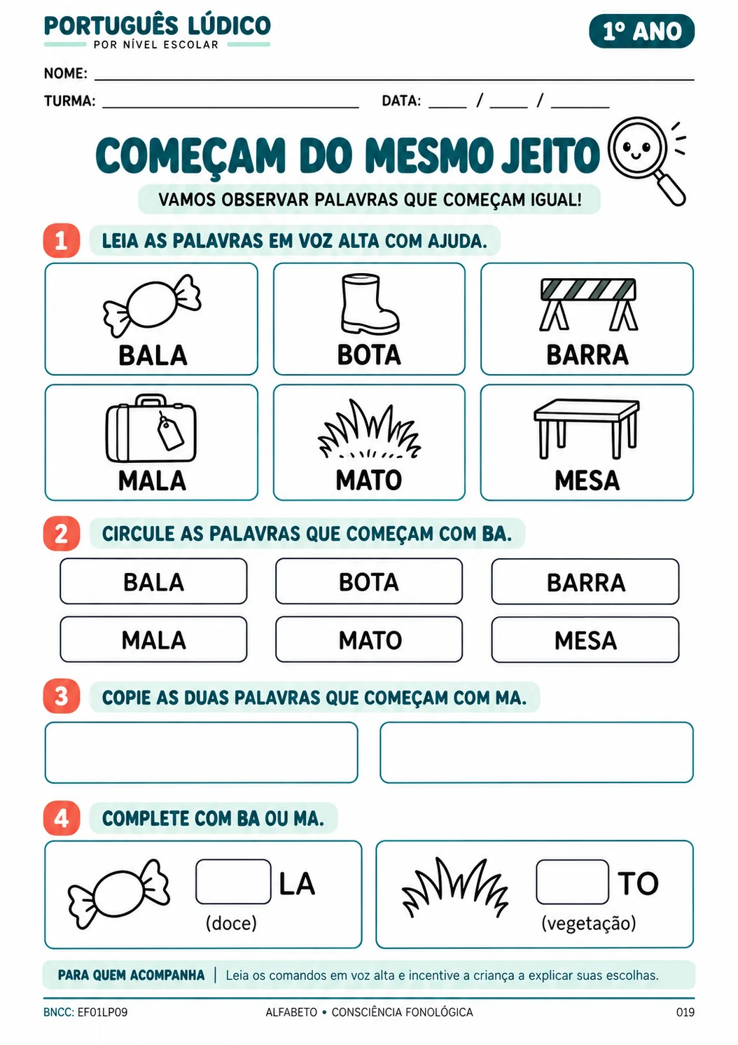 Página real do Português Lúdico: 019