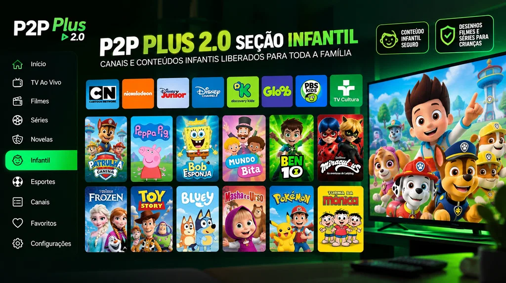 P2P PLUS 2.0 — seção infantil