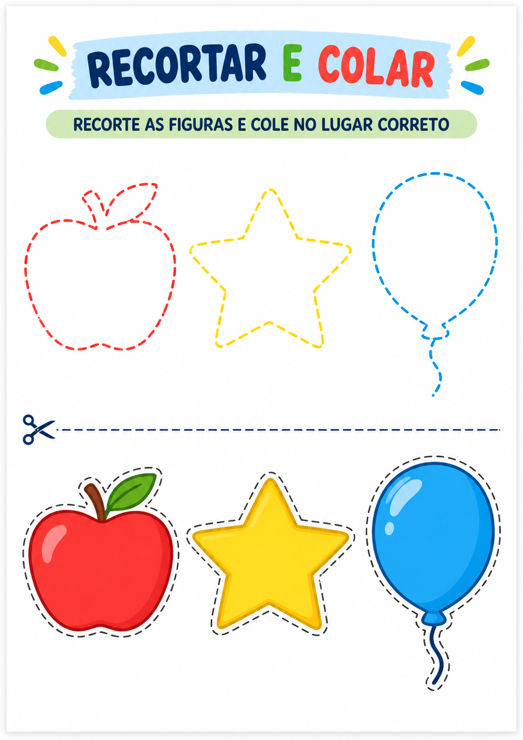 Atividade de recortar e colar