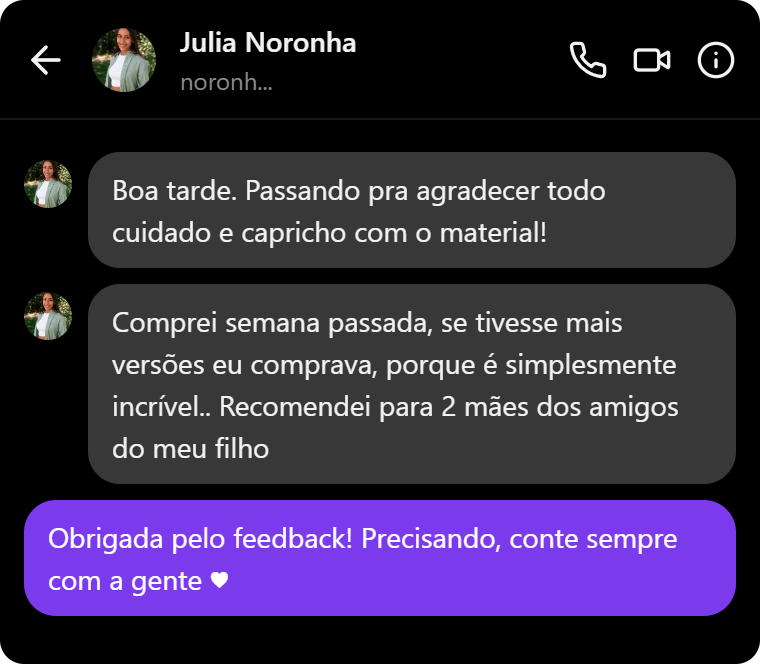 Depoimento de comprador sobre o 365 Atividades
