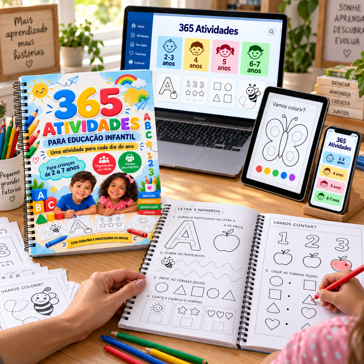 Composição completa com todos os módulos do produto 365 Atividades