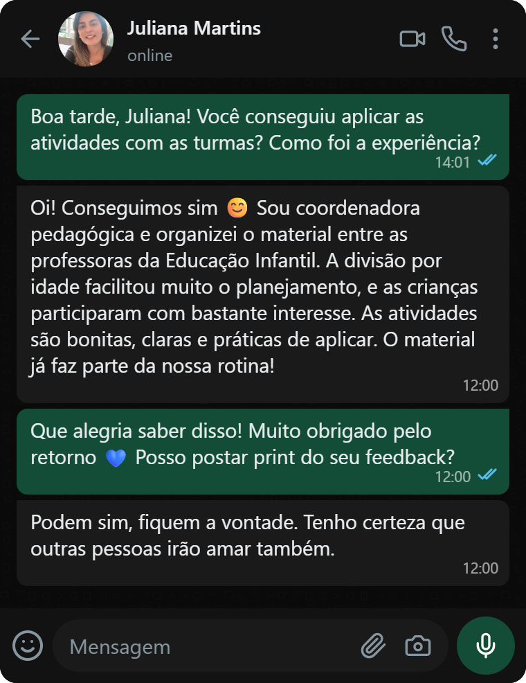 Depoimento de comprador sobre o 365 Atividades