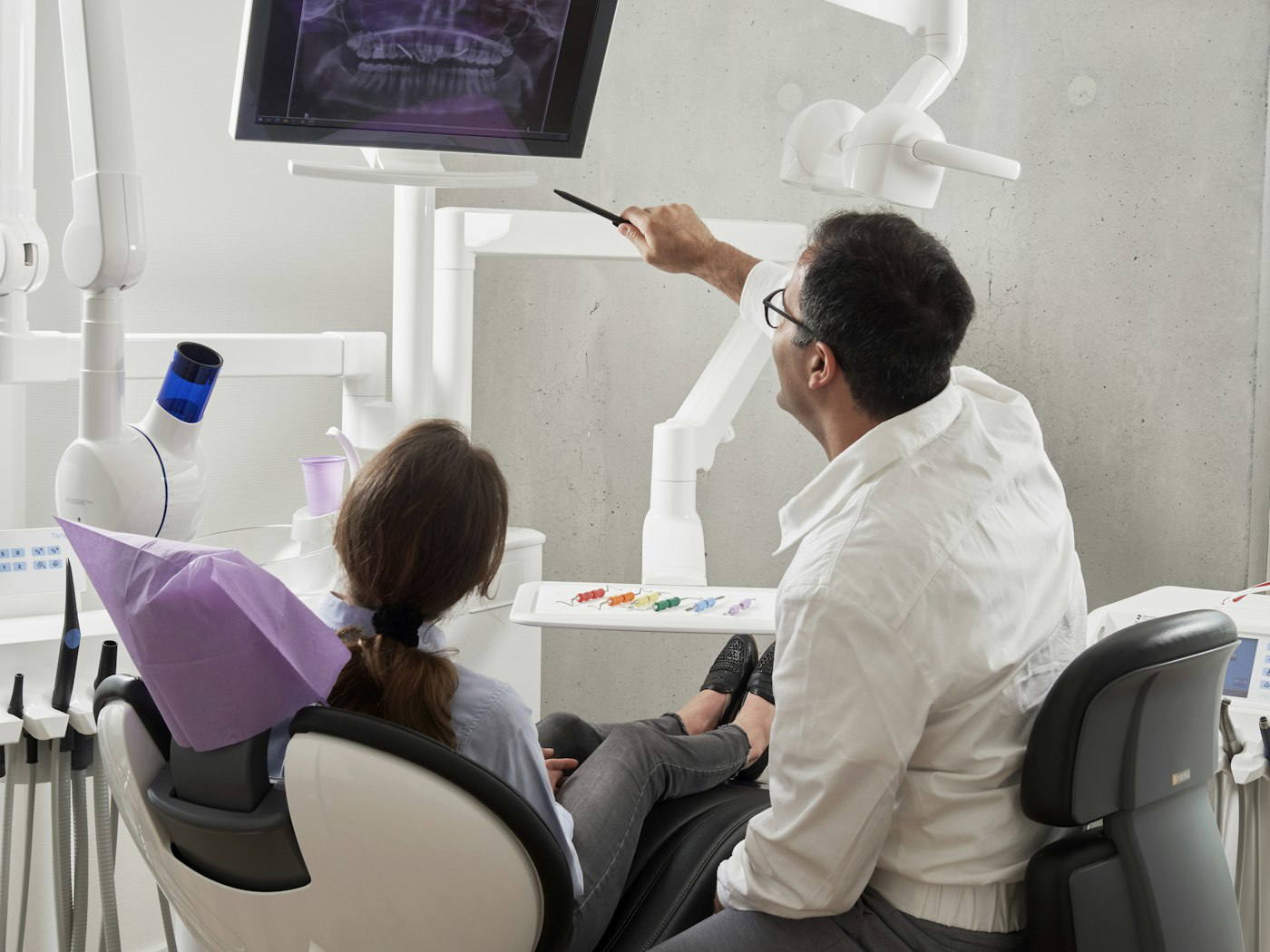 Escaneamento intraoral em andamento