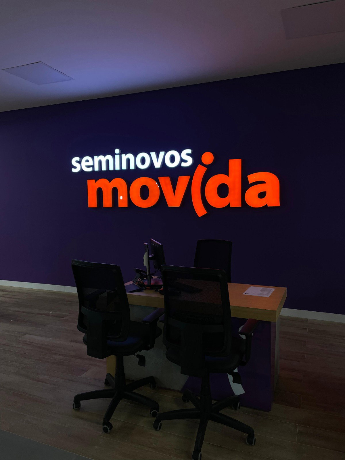Projeto executado para Movida Seminovos — fachada