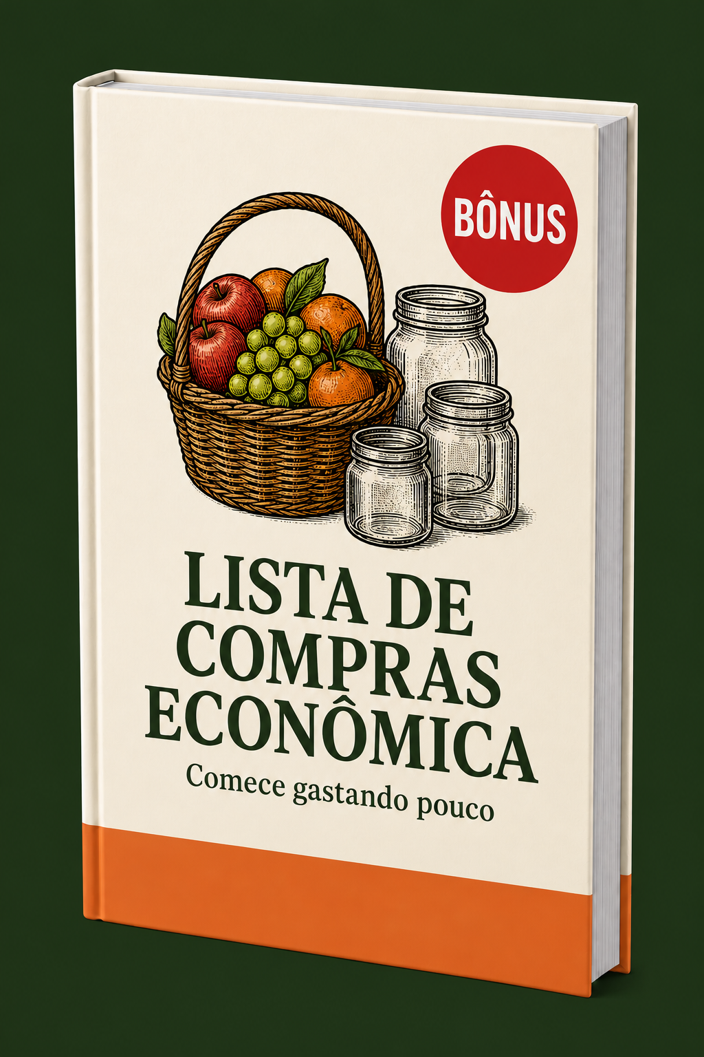 Bônus: capa da lista de compras econômica