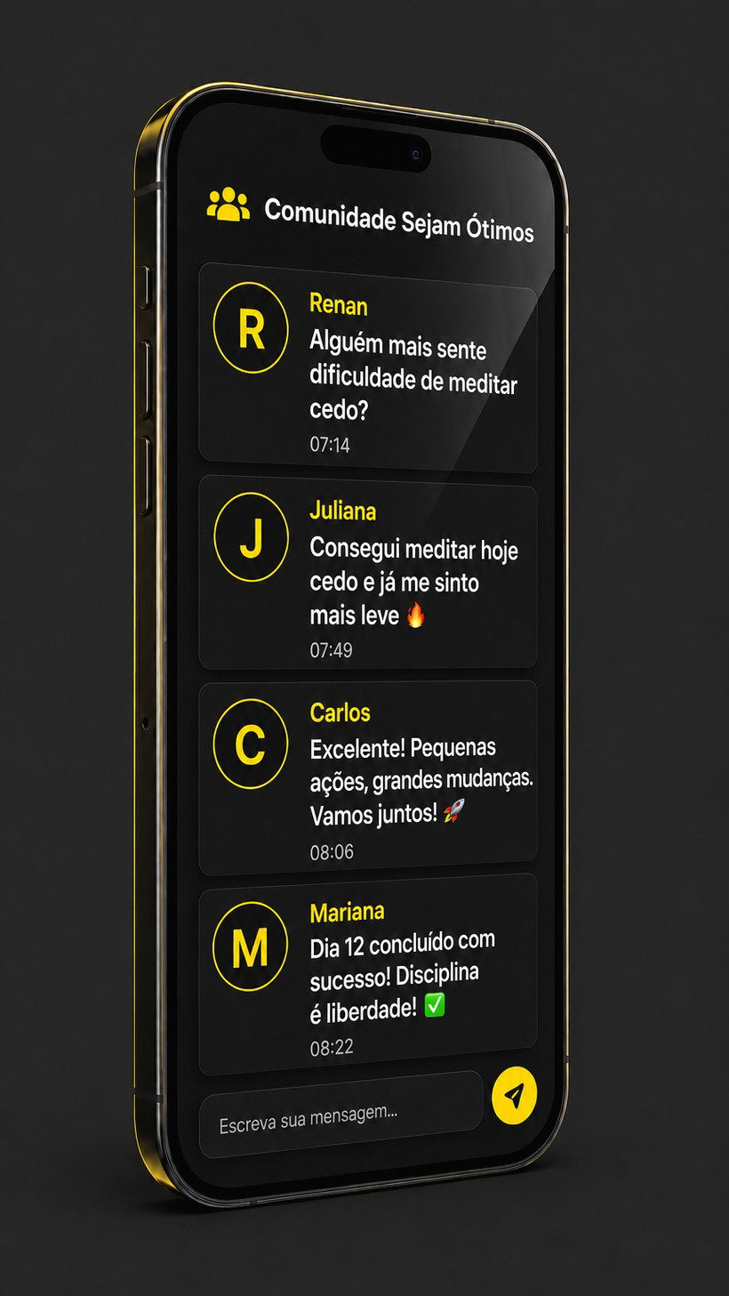Comunidade Sejam Ótimos — grupo de apoio no celular