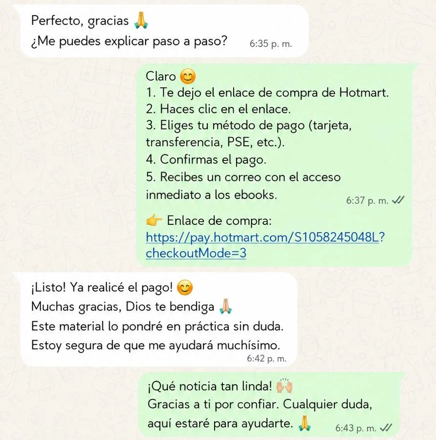 Testimonio de Fernanda por WhatsApp