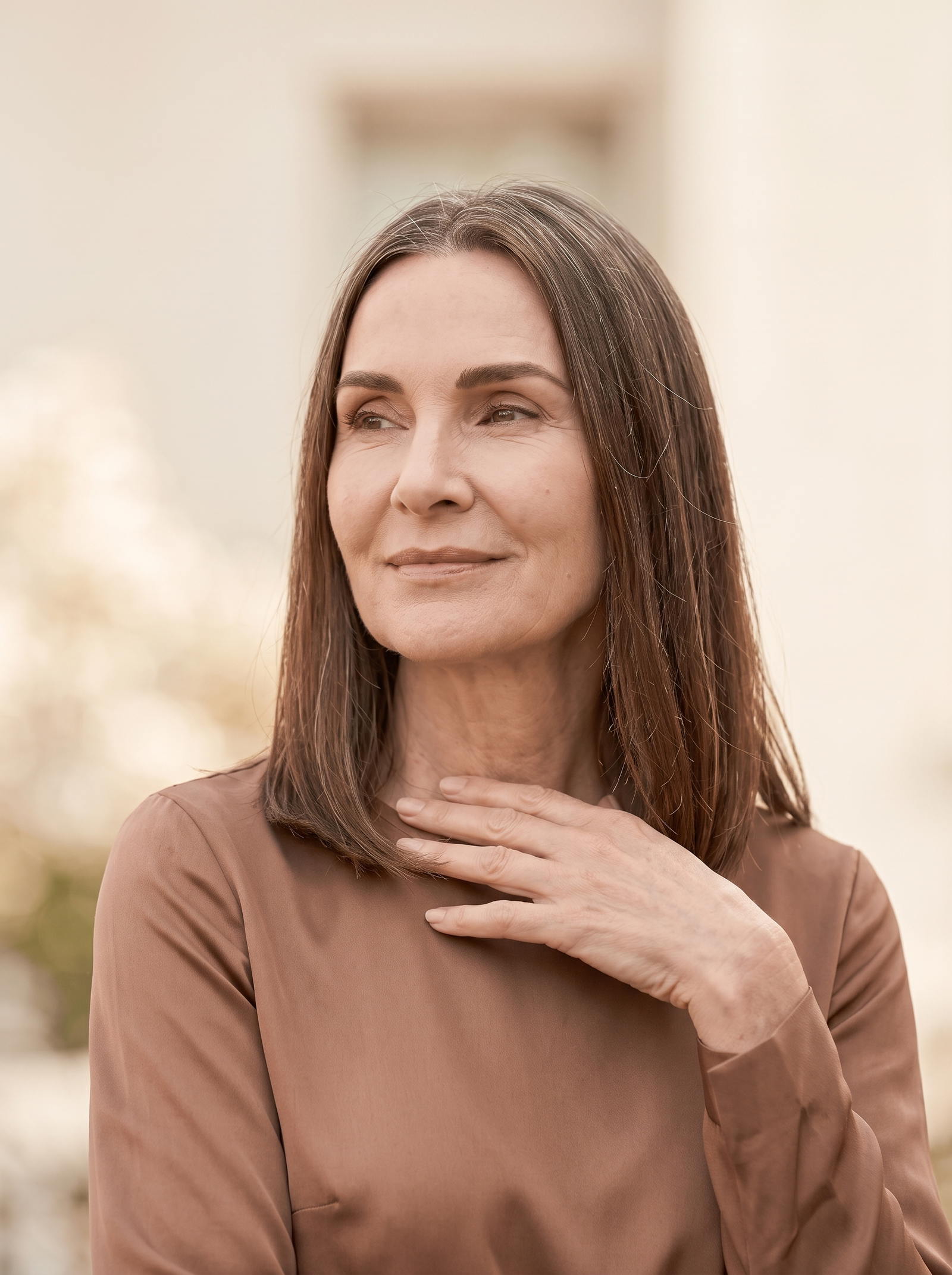 Woman looking calm