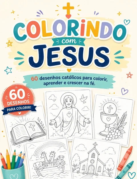 Capa completa de Colorindo com Jesus