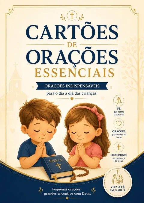 Capa completa de Cartões de Orações Essenciais