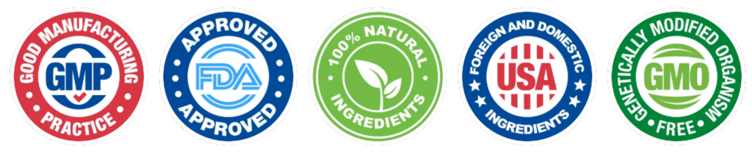 GMP, FDA Approved, 100% Natural Ingredients, USA, GMO Free