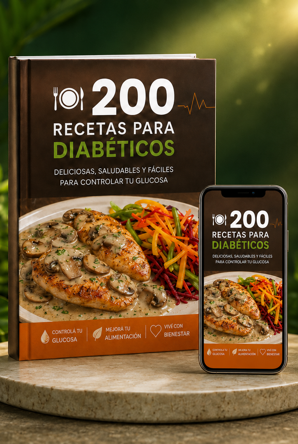 Portada de 200 Recetas para Diabéticos