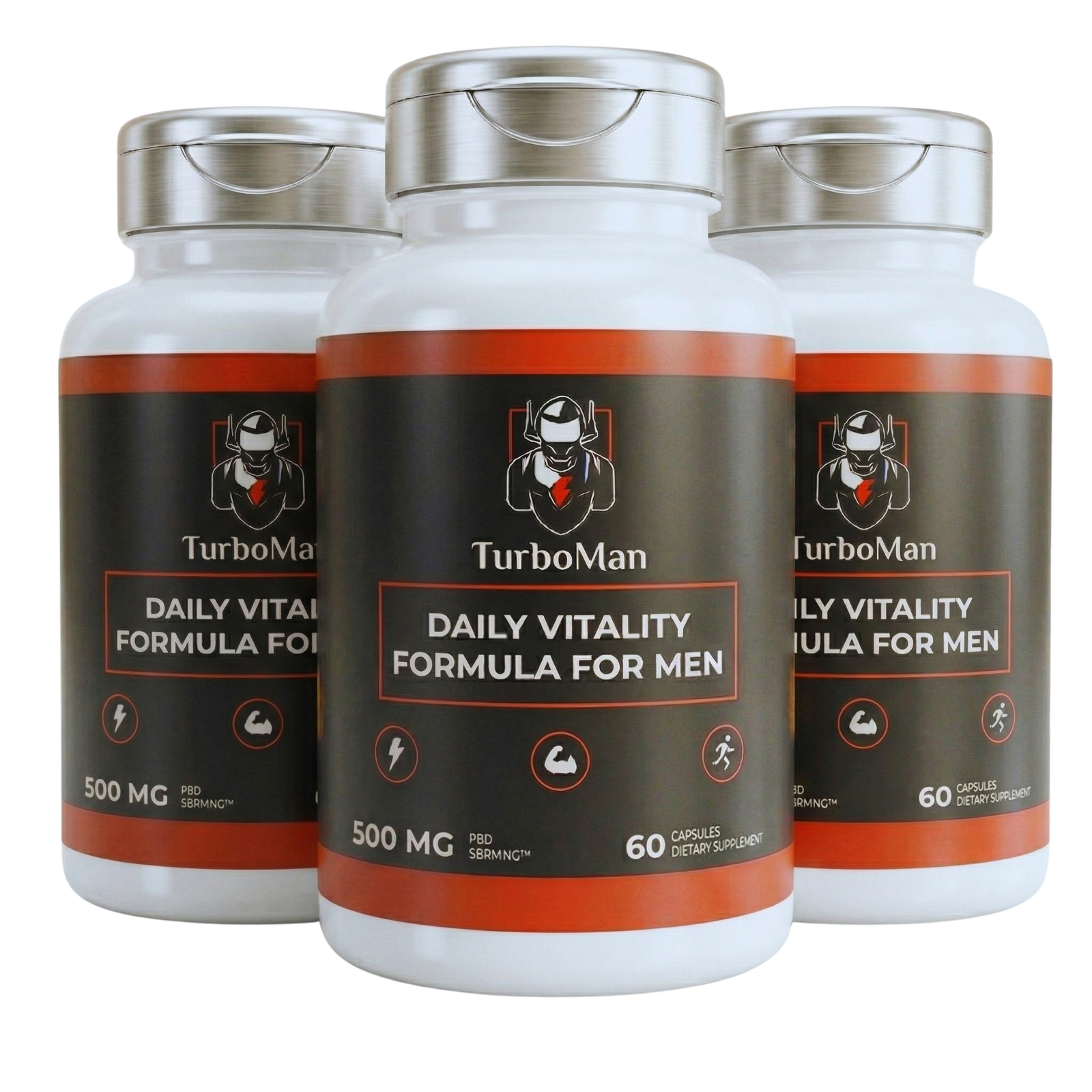 TurboMan men's wellness supplement bottle