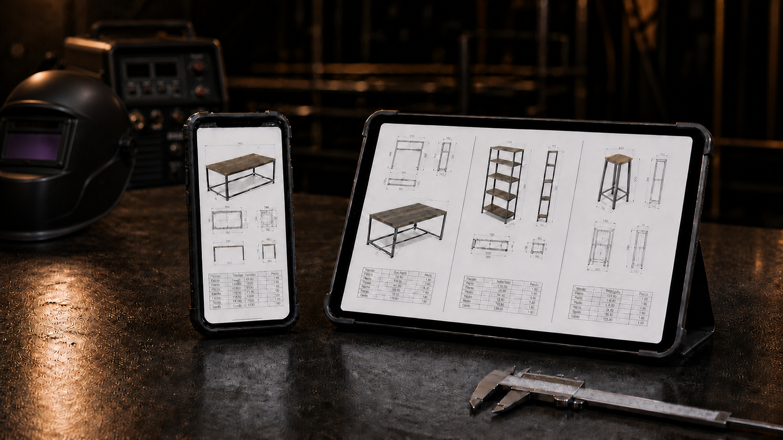 Apresentação do Pack Master do Serralheiro em celular, tablet e computador