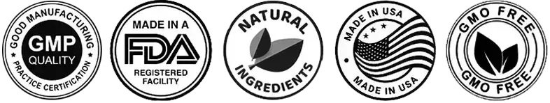 GMP, FDA Registered, Natural, Made in USA, GMO Free
