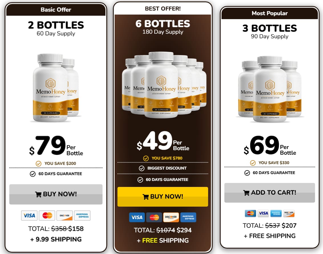 MemoHoney package pricing