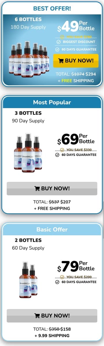 BreathiZen package pricing