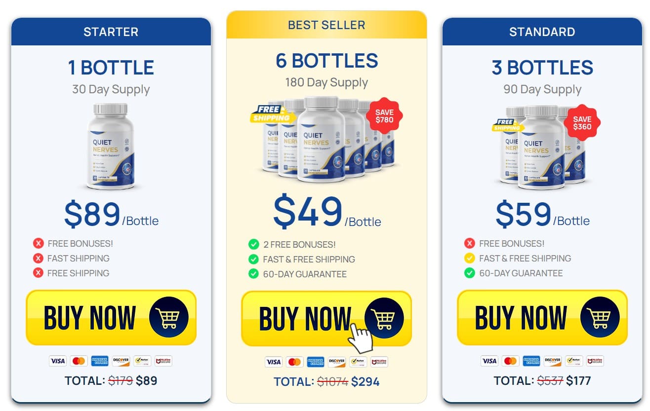 Quiet Nerves package pricing