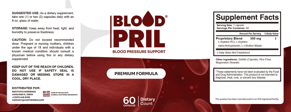 BloodPril Supplement Facts