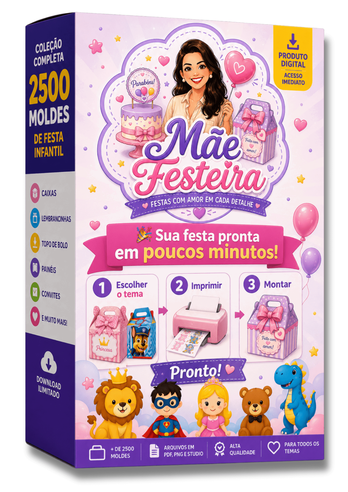 Kit Premium Mãe Festeira — Mockup