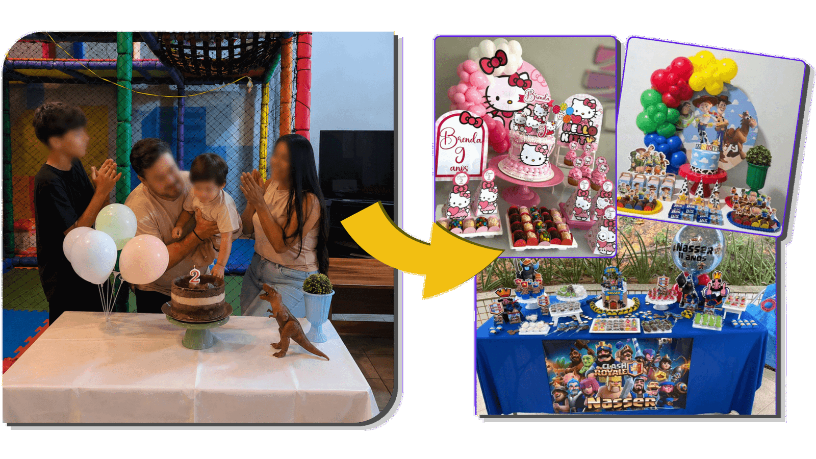 Antes e depois Mãe Festeira