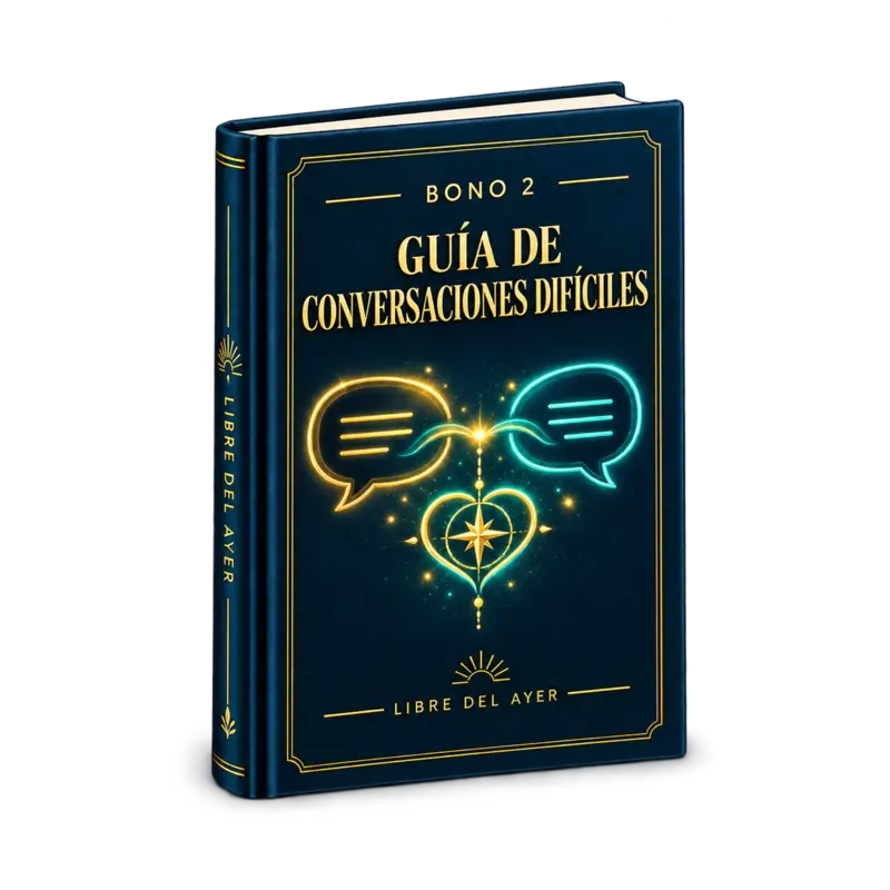 Mockup 3D de la Guía de Conversaciones Difíciles — Bono 2