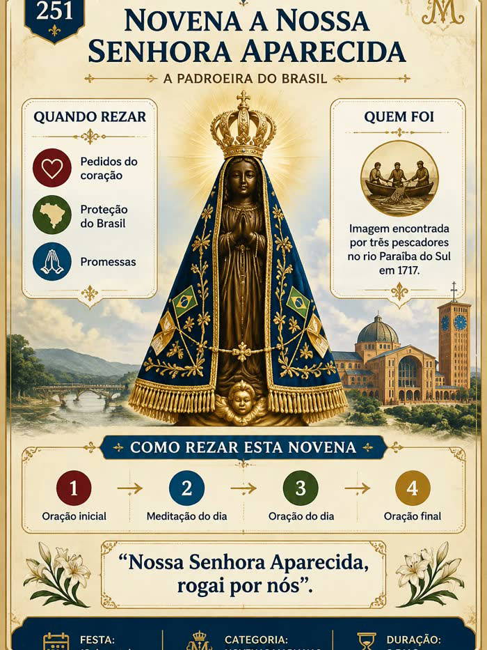 Página da Novena a Nossa Senhora Aparecida