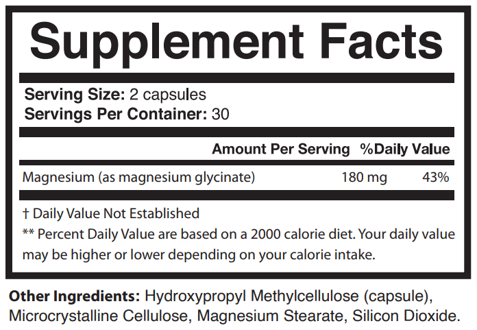 MindMag Supplement Facts