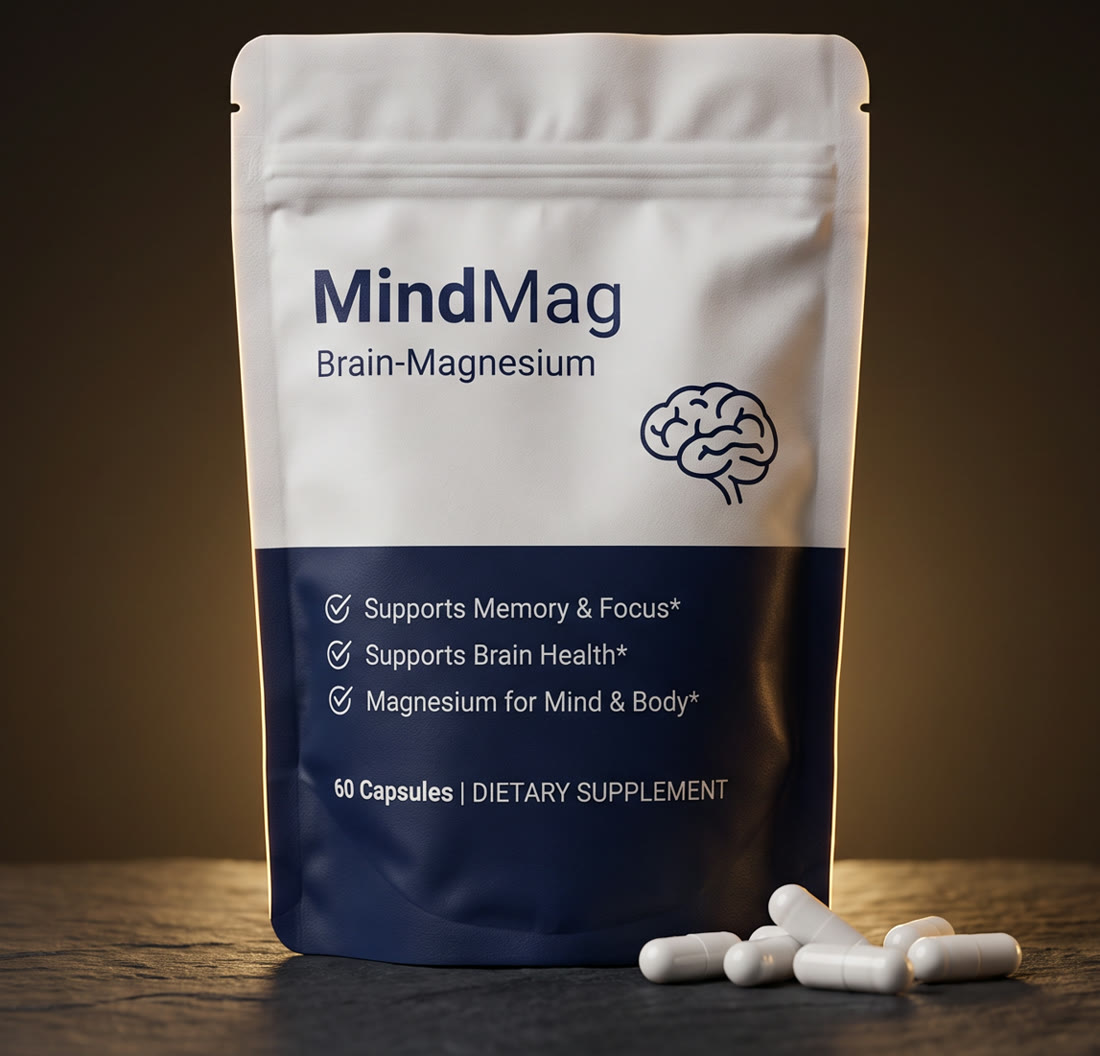 MindMag Brain-Magnesium pouch with capsules