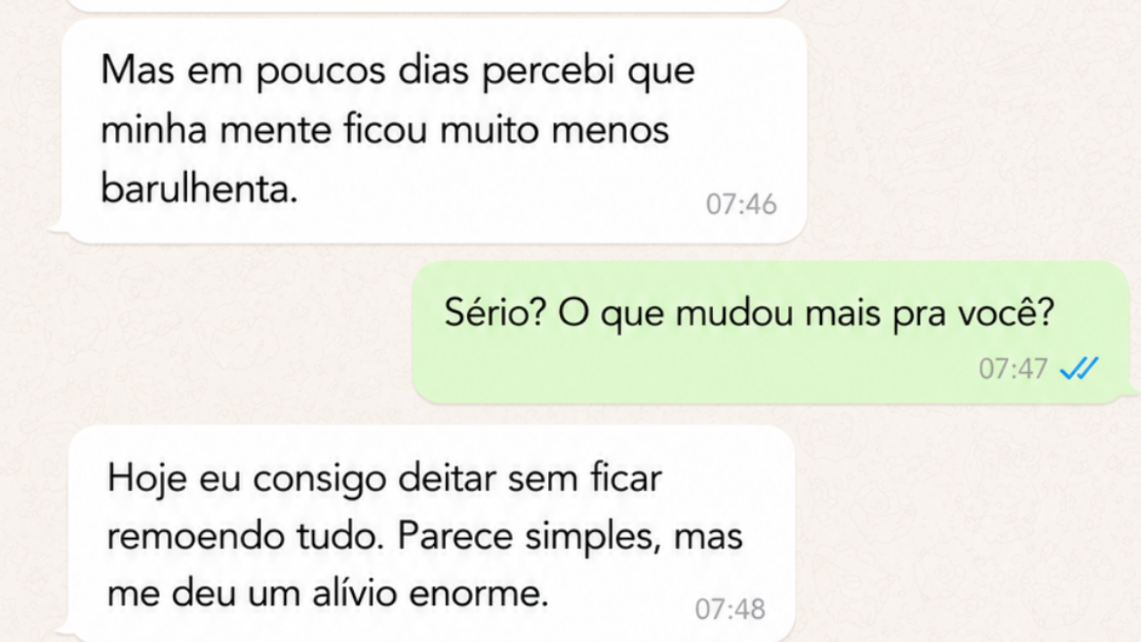 Relato de quem pratica a Terapia de 7 Minutos