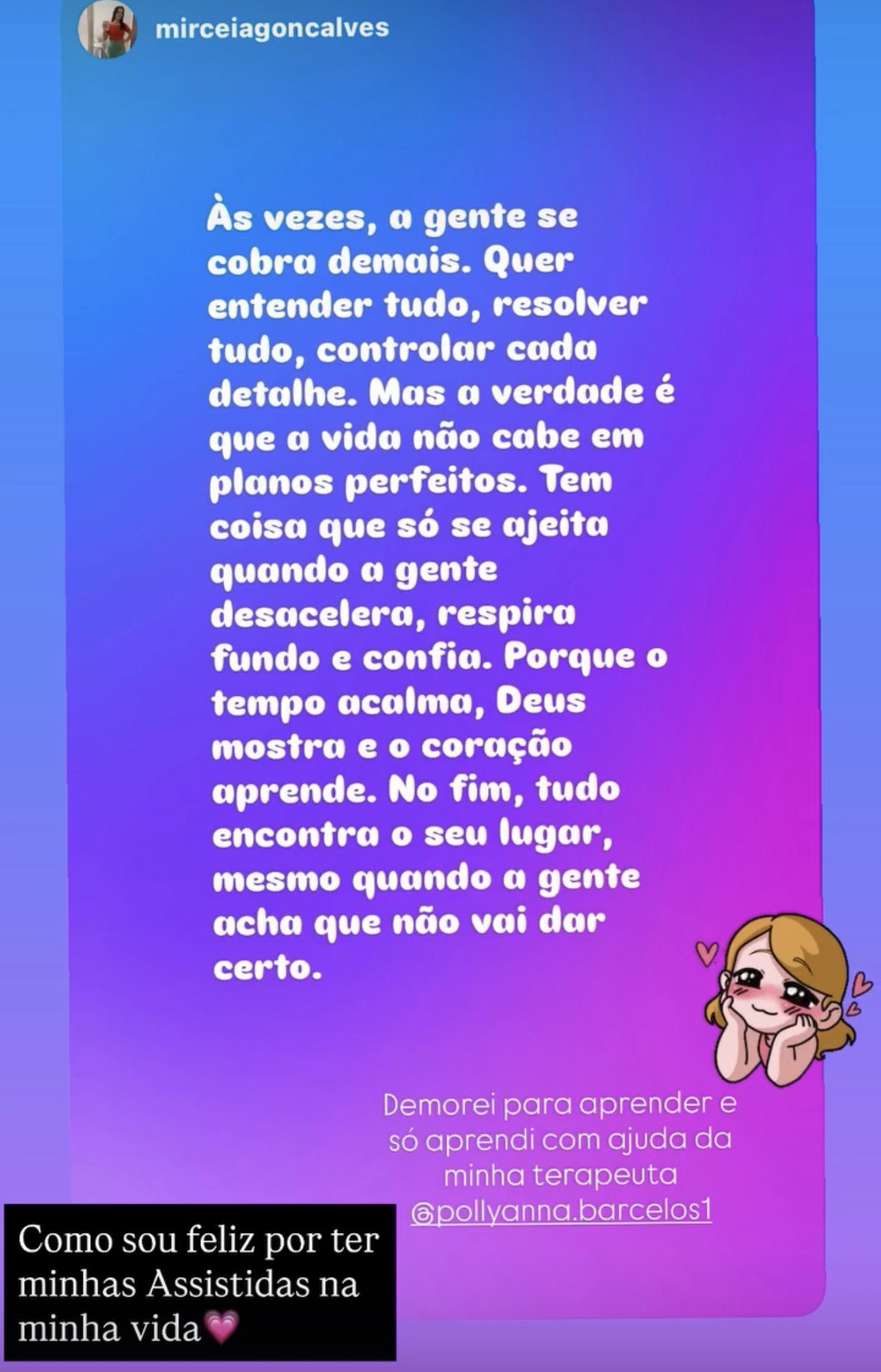 Relato de assistida