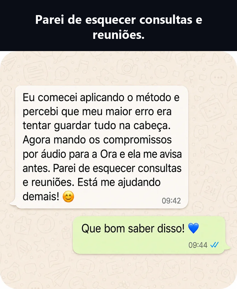 Depoimento de cliente da Ora