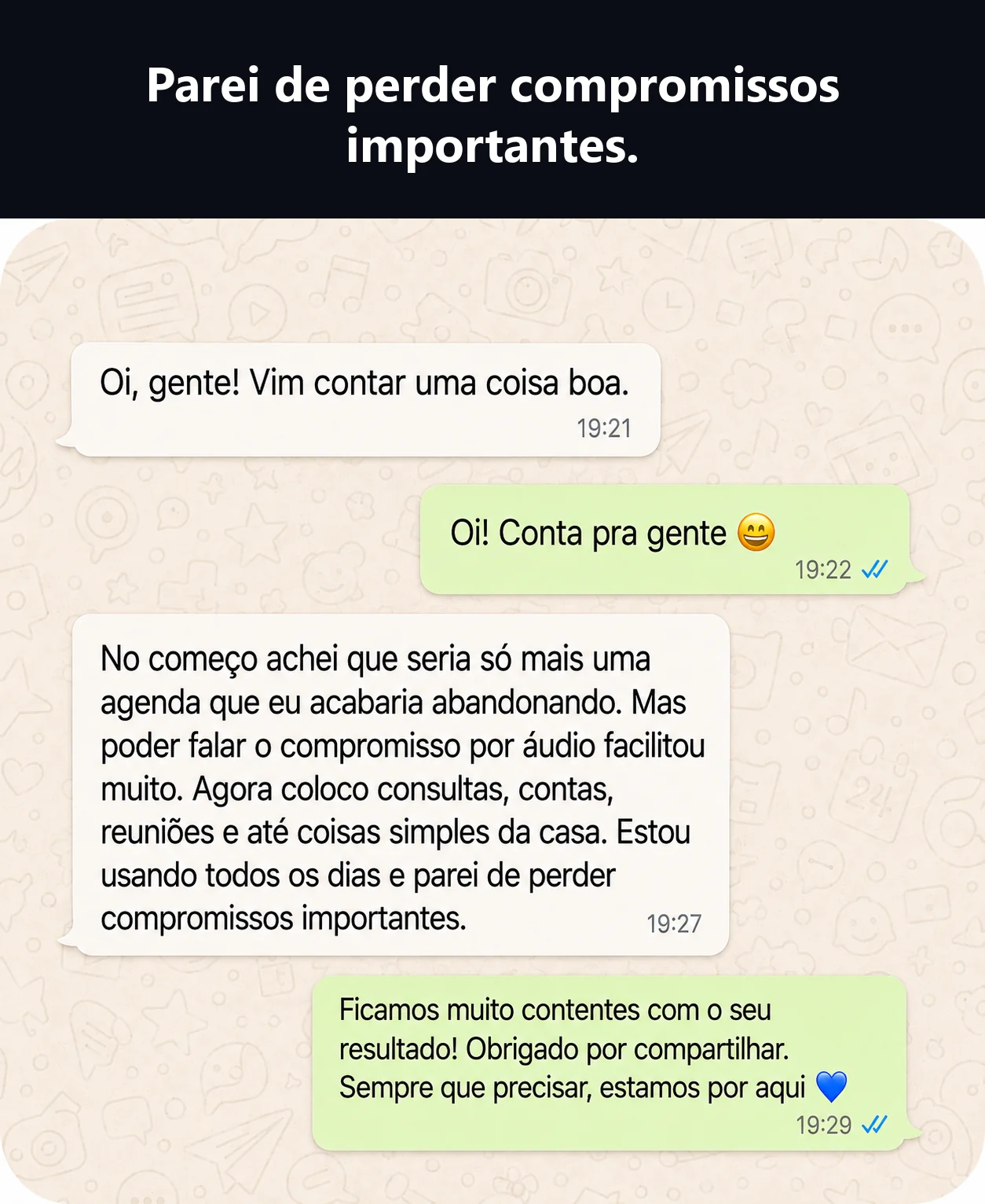 Depoimento de cliente da Ora