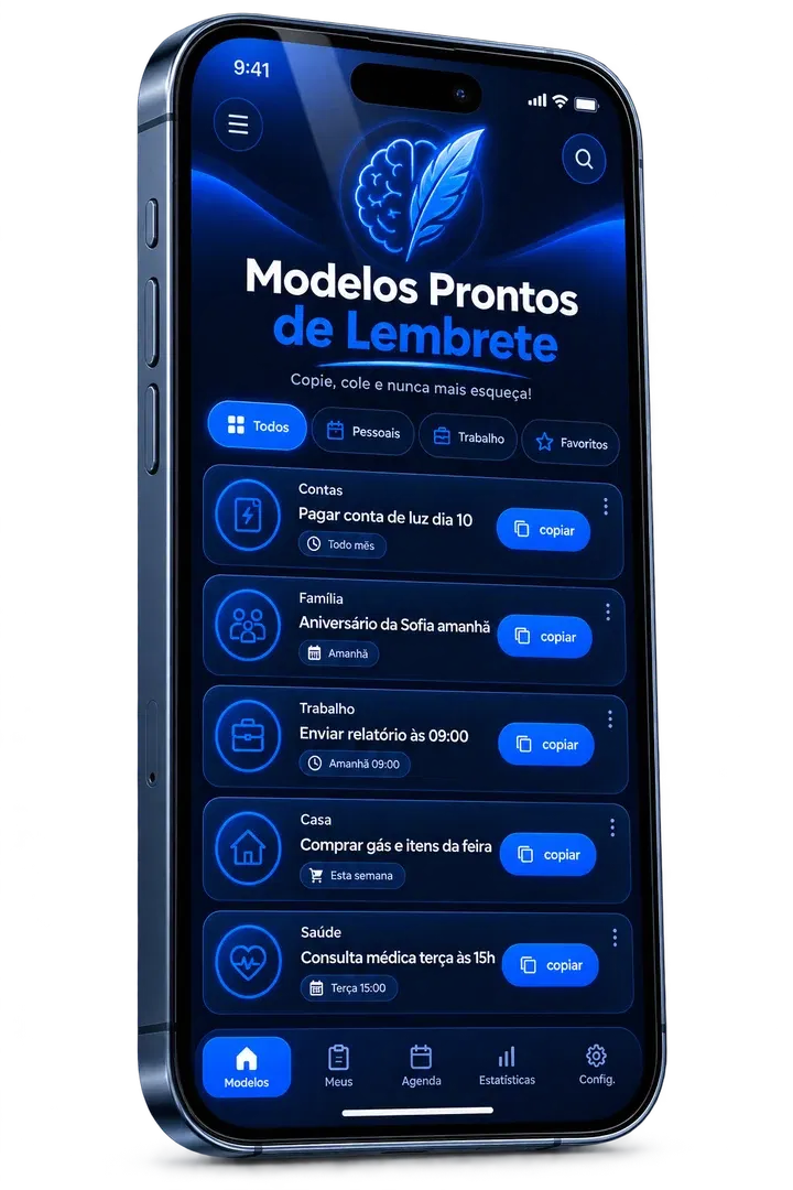 Modelos Prontos de Lembrete