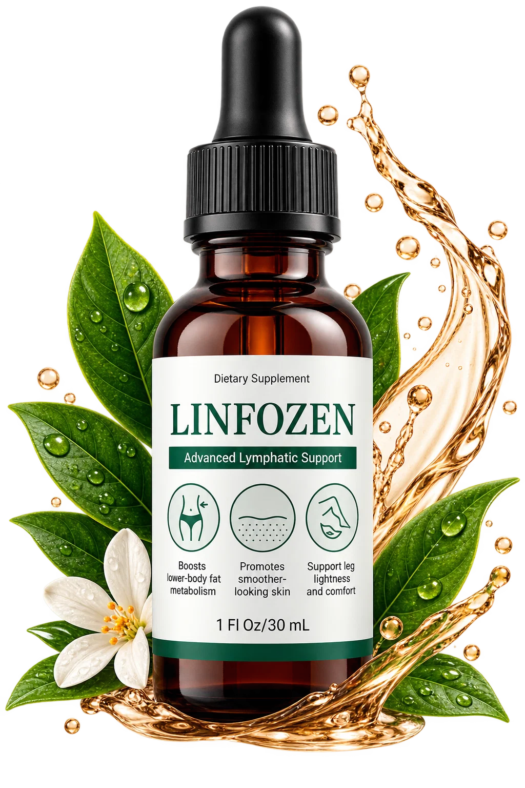 Linfozen supplement label and pack
