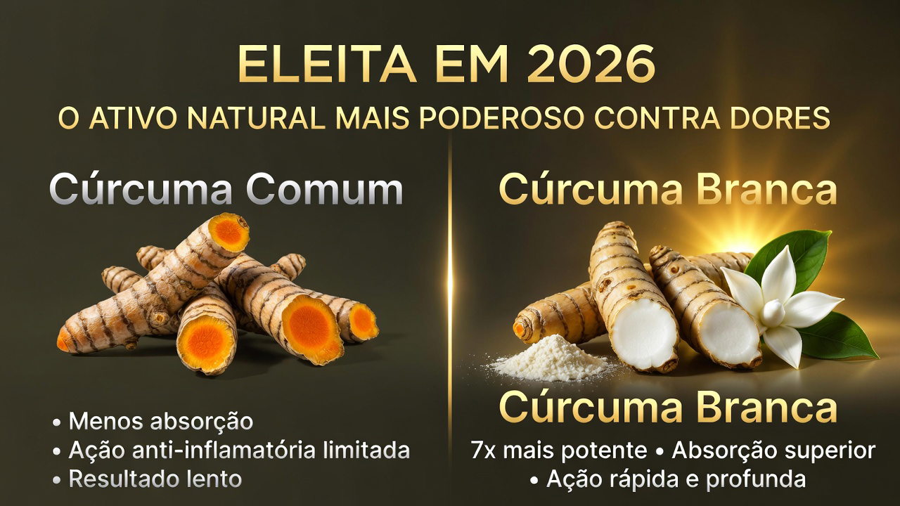 Comparação Cúrcuma Comum vs Zedoária Cúrcuma Branca