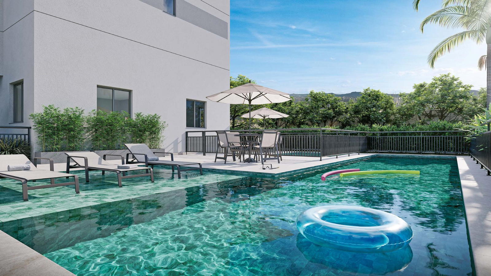 Piscina do Novo Mundo Carrão II, empreendimento Cury no Carrão