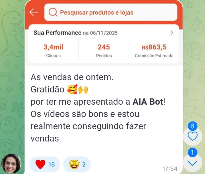 Feedback sobre o Aia Bot 6