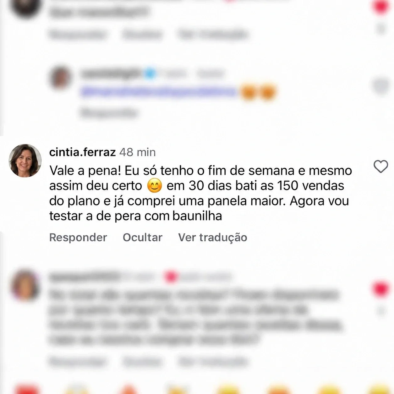 Depoimento de Cintia Ferraz — 150 vendas em 30 dias