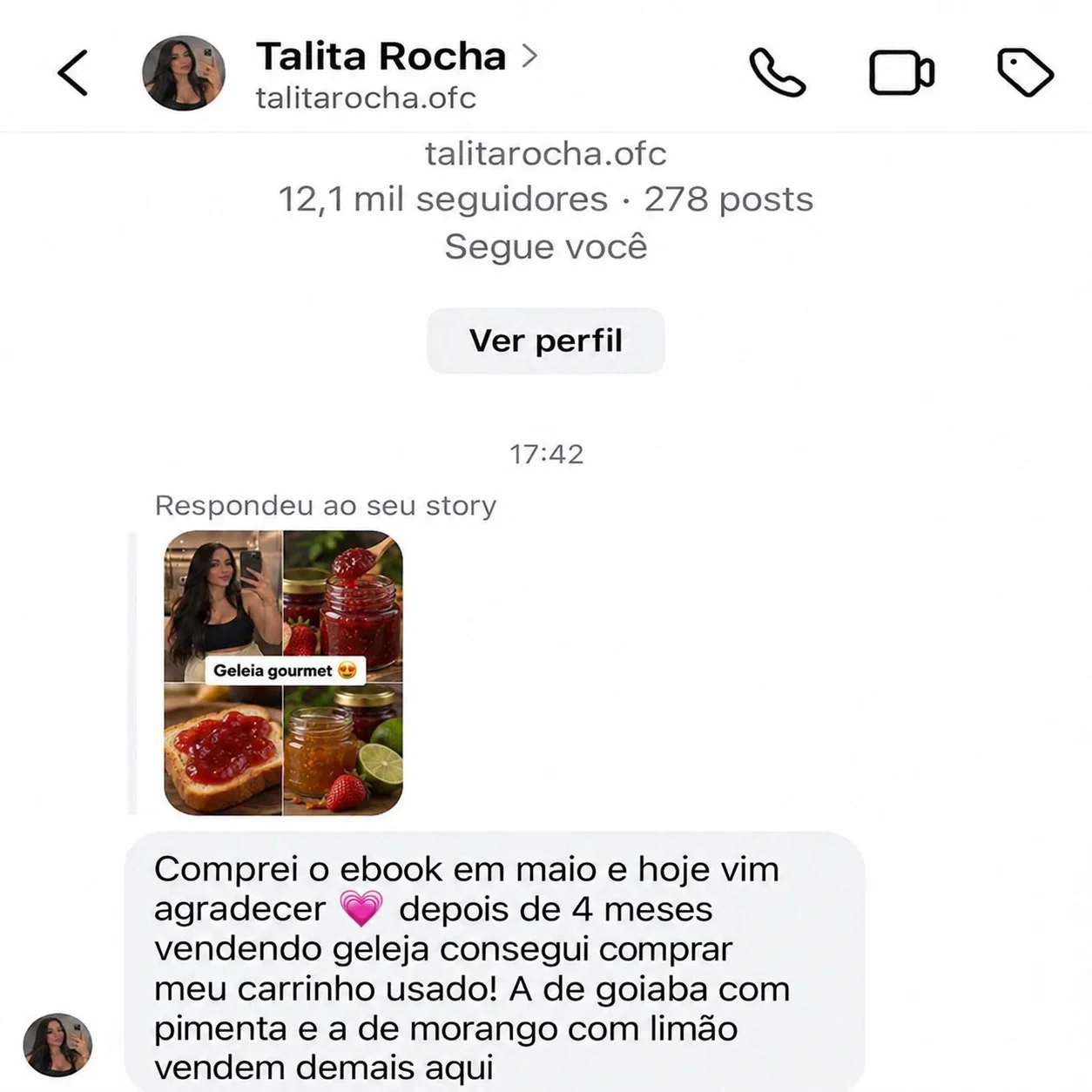 Depoimento de Talita Rocha — Comprou o carrinho depois de 4 meses