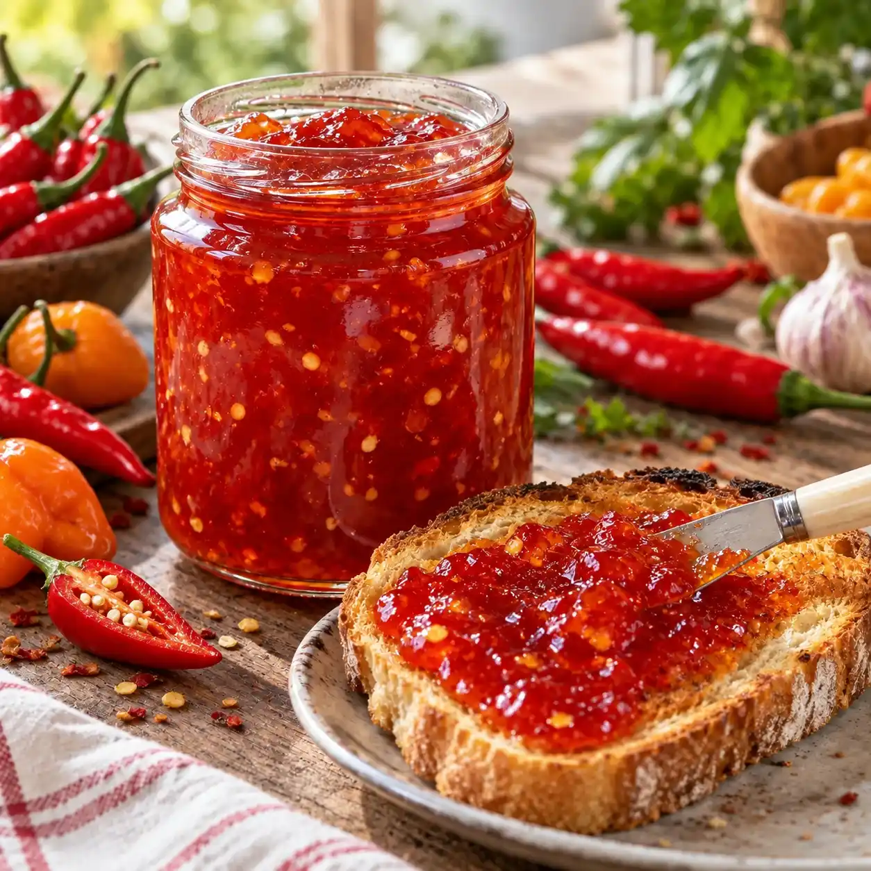 Geleia de pimenta agridoce
