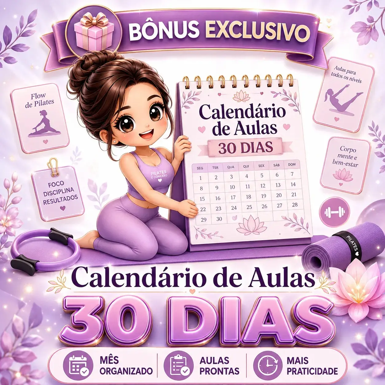 Calendário de Aulas 30 Dias